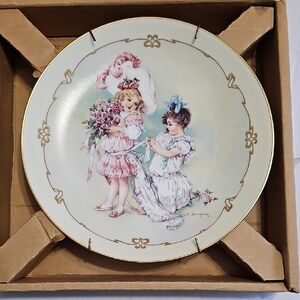 Decorative Plate with Children Illustration
